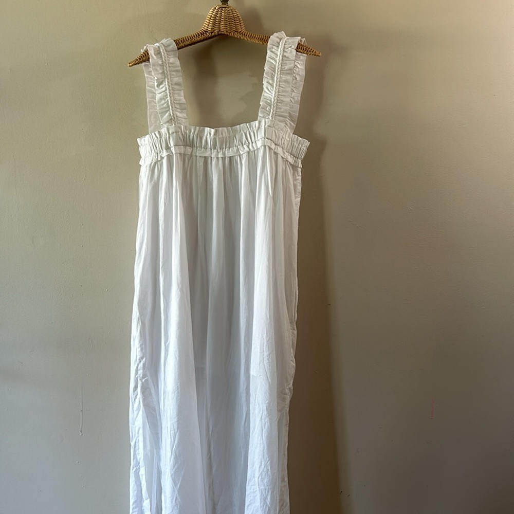 J. Crew cotton voile ruffle-trim shift dress size large - Picture 11 of 12